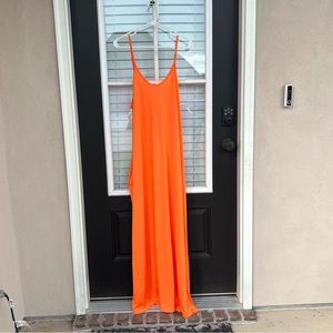 Women’s Loose Maxi Dress Adjustable Spaghetti StrapLong Dress with pockets!